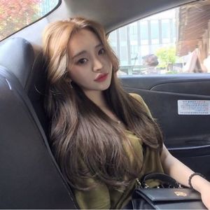 Wavy Fluffy Brown Wig Long Curly  length For Women